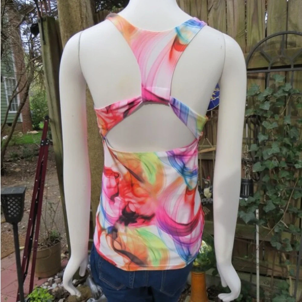 Active Wear Racerback Tank Top With Built In Bra by Old Navy Sports Top Size XL - Picture 7 of 8